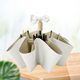 Travel Umbrella Ice Cream Color Sun Rain Proof UV Protection Foldable Portable Umbrella for Men Women White Brown - 45-Degree Angle