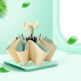 Travel Umbrella Ice Cream Color Sun Rain Proof UV Protection Foldable Portable Umbrella for Men Women Yellow Green - Extra Image