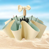 Travel Umbrella Ice Cream Color Sun Rain Proof UV Protection Foldable Portable Umbrella for Men Women Yellow Green - Extra Image