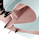 Travel Umbrella Ice Cream Color Sun Rain Proof UV Protection Foldable Portable Umbrella for Men Women Cyan Pink