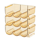 3pcs Lipstick Holder Transparent Storage Overlay Clear Lipstick Display Holder for Lip Gloss Transparent Orange