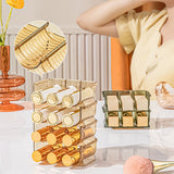3pcs Lipstick Holder Transparent Storage Overlay Clear Lipstick Display Holder for Lip Gloss Transparent Orange - Side View