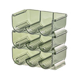 3pcs Lipstick Holder Transparent Storage Overlay Clear Lipstick Display Holder for Lip Gloss Transparent Green