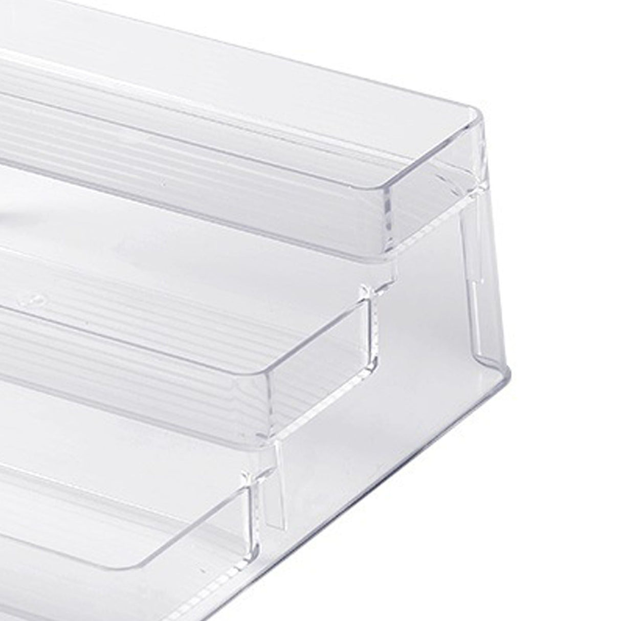 Clear Acrylic Display Riser Shelf 3 Tier Riser Display Stand Kitchen Bathroom Storage Rack
