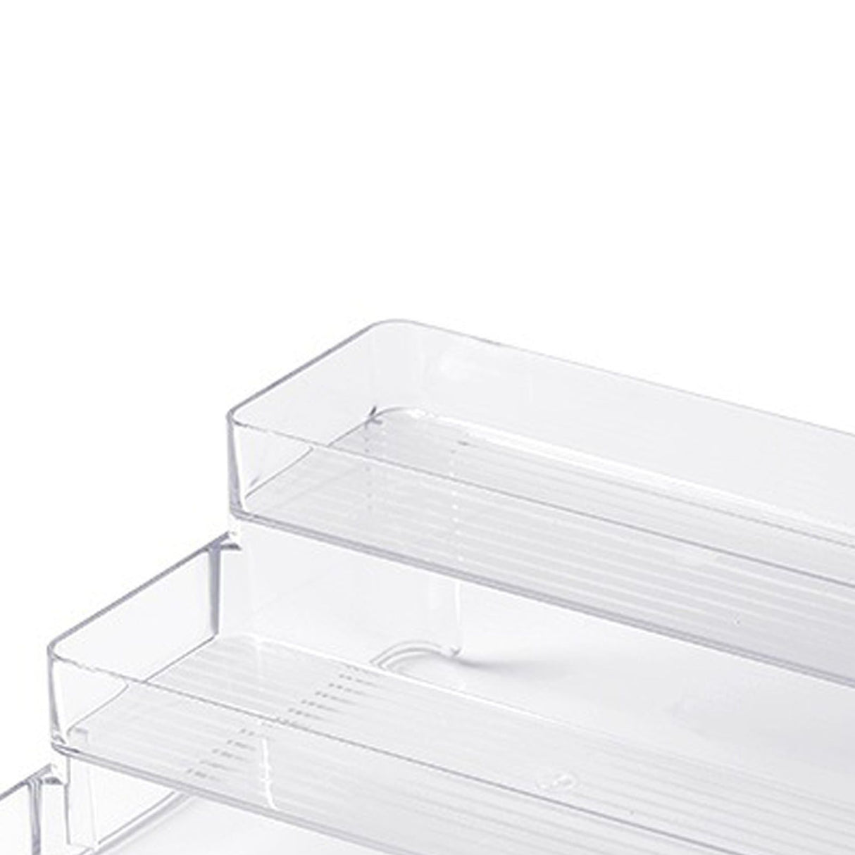 Clear Acrylic Display Riser Shelf 3 Tier Riser Display Stand Kitchen Bathroom Storage Rack