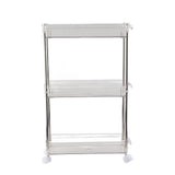 Bathroom Gap Shelf Bathroom Cosmetics Transparent Storage Rack Multi Layer Bathroom Organizer 3 Layers 37x12x50cm
