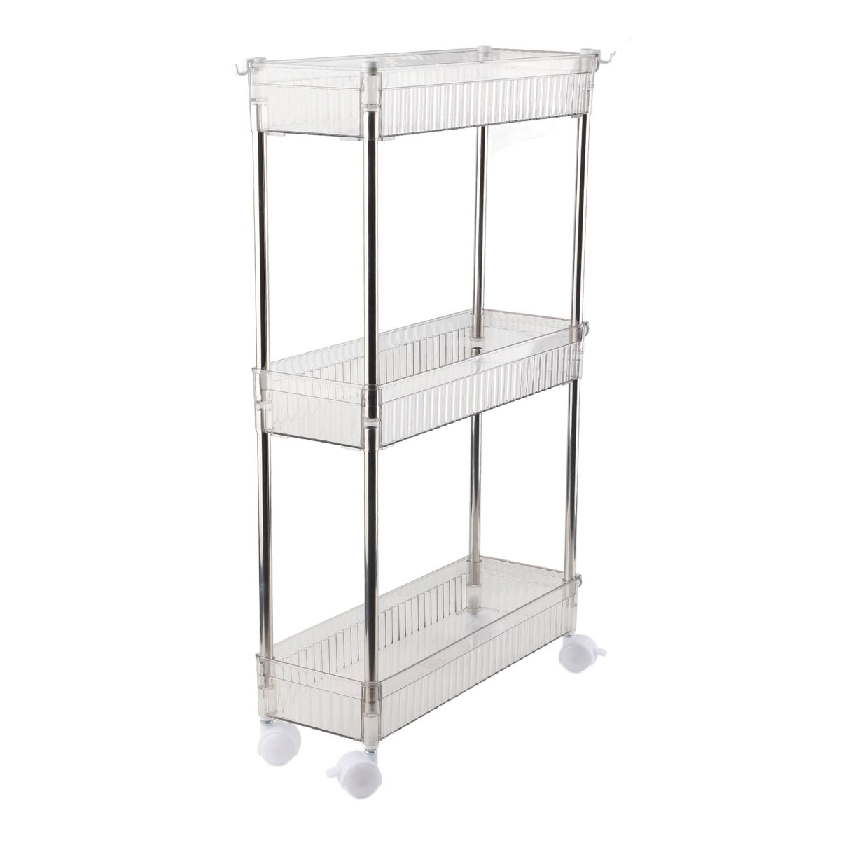Bathroom Gap Shelf Bathroom Cosmetics Transparent Storage Rack Multi Layer Bathroom Organizer 3 Layers 37x12x50cm