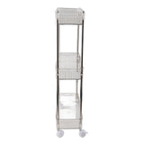 Bathroom Gap Shelf Bathroom Cosmetics Transparent Storage Rack Multi Layer Bathroom Organizer 3 Layers 37x12x50cm