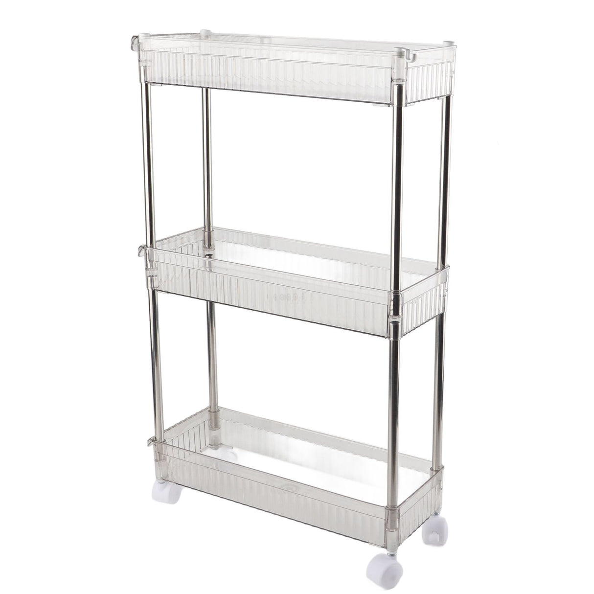 Bathroom Gap Shelf Bathroom Cosmetics Transparent Storage Rack Multi Layer Bathroom Organizer 3 Layers 37x12x50cm