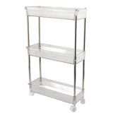 Bathroom Gap Shelf Bathroom Cosmetics Transparent Storage Rack Multi Layer Bathroom Organizer 3 Layers 37x12x50cm