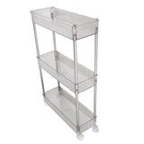 Bathroom Gap Shelf Bathroom Cosmetics Transparent Storage Rack Multi Layer Bathroom Organizer 3 Layers 37x12x50cm