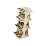 Shoe Rack Single Pairs Shoe Shelf Space Saving Shoe Orgainzer Tower for Home Door Bedroom 4 Layers - Side View