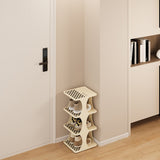 Shoe Rack Single Pairs Shoe Shelf Space Saving Shoe Orgainzer Tower for Home Door Bedroom 4 Layers
