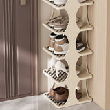 Shoe Rack Single Pairs Shoe Shelf Space Saving Shoe Orgainzer Tower for Home Door Bedroom 4 Layers