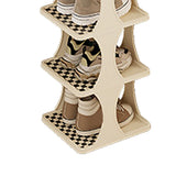 Shoe Rack Single Pairs Shoe Shelf Space Saving Shoe Orgainzer Tower for Home Door Bedroom 4 Layers - Close-Up Angle