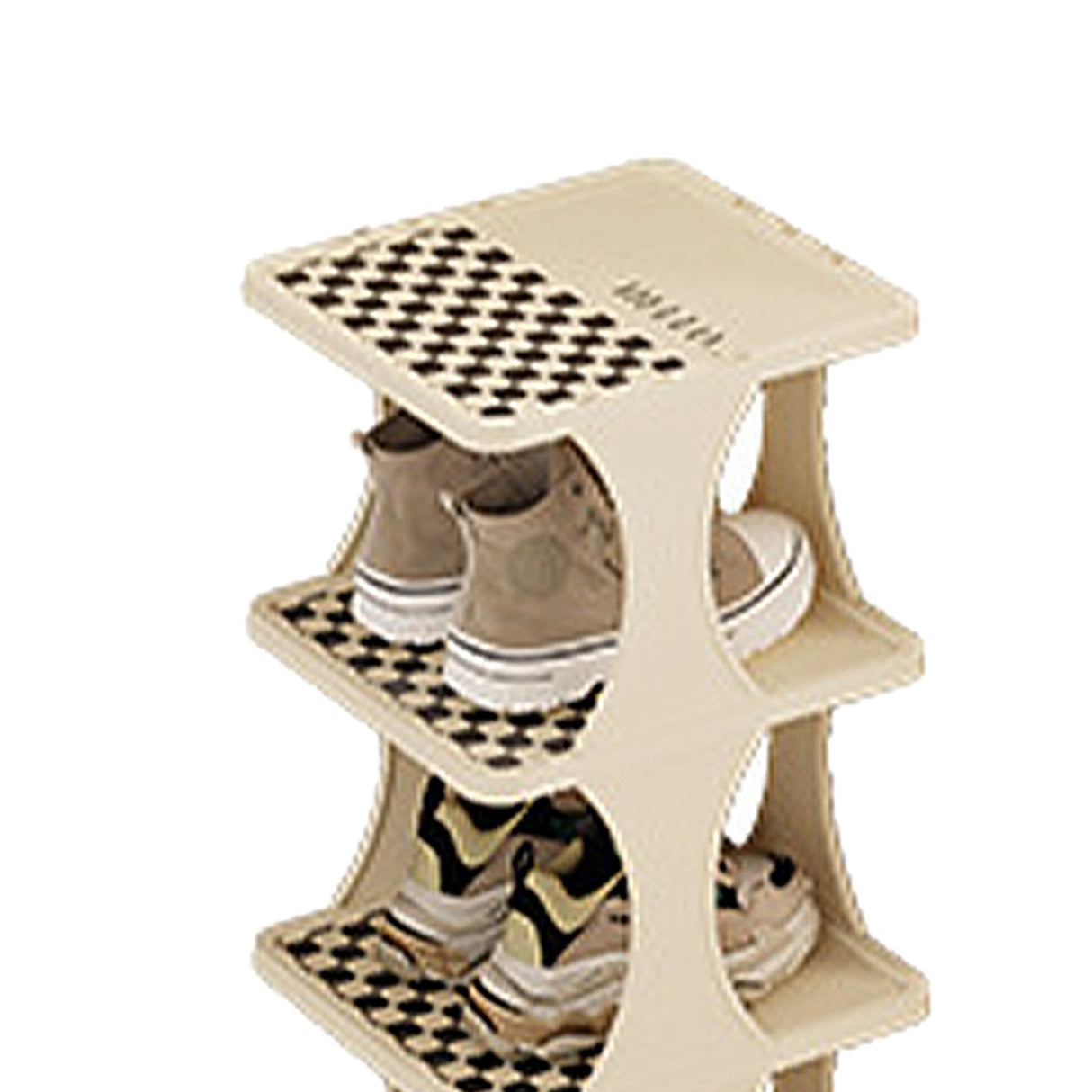 Shoe Rack Single Pairs Shoe Shelf Space Saving Shoe Orgainzer Tower for Home Door Bedroom 4 Layers