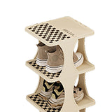 Shoe Rack Single Pairs Shoe Shelf Space Saving Shoe Orgainzer Tower for Home Door Bedroom 4 Layers