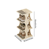 Shoe Rack Single Pairs Shoe Shelf Space Saving Shoe Orgainzer Tower for Home Door Bedroom 4 Layers - Extra Image