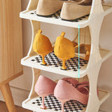 Shoe Rack Single Pairs Shoe Shelf Space Saving Shoe Orgainzer Tower for Home Door Bedroom 4 Layers