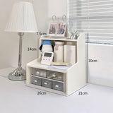 Desktop Wood Display Shelf Desk Multi Layer Storage Rack Mini Bookshelf Cosmetics Organizer S