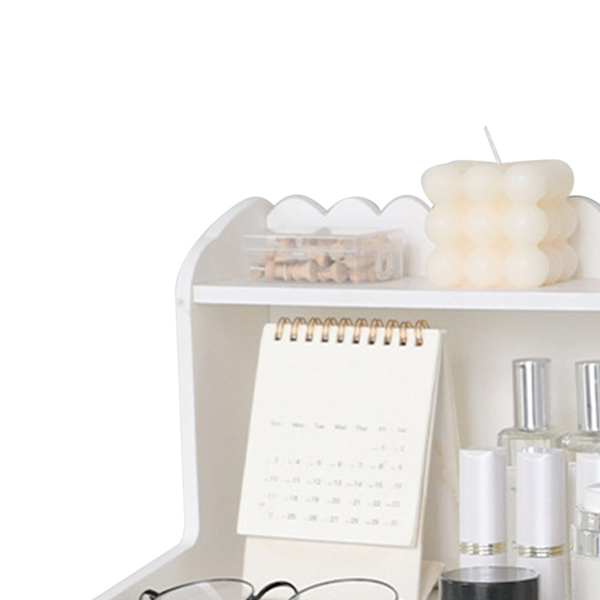 Desktop Wood Display Shelf Desk Multi Layer Storage Rack Mini Bookshelf Cosmetics Organizer M