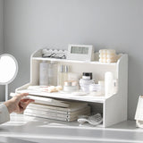 Desktop Wood Display Shelf Desk Multi Layer Storage Rack Mini Bookshelf Cosmetics Organizer M