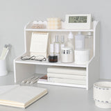 Desktop Wood Display Shelf Desk Multi Layer Storage Rack Mini Bookshelf Cosmetics Organizer M - Extra Image