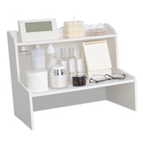Desktop Wood Display Shelf Desk Multi Layer Storage Rack Mini Bookshelf Cosmetics Organizer L