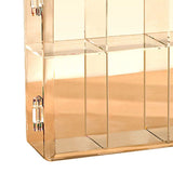 8 Grid Cartoon Anime Figure Display Storage Box 8 Compartment Transparent Anime Figure Display Case for Home