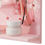 Pegboard Wall Organizer Shelves Punch Free Multifunctional Wall Pegboard Organizer for Doll Pink - Close-Up Angle