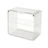 Figure Display Box Acrylic Blind Box Display Case Assemble Collectibles Box Dustproof Protection Showcase for Action Figure Small Size Transparent White