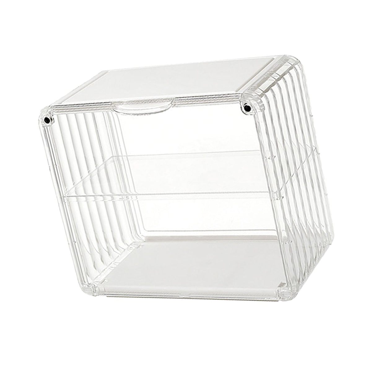 Figure Display Box Acrylic Blind Box Display Case Assemble Collectibles Box Dustproof Protection Showcase for Action Figure Small Size Transparent White