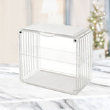 Figure Display Box Acrylic Blind Box Display Case Assemble Collectibles Box Dustproof Protection Showcase for Action Figure Small Size Transparent White - 45-Degree Angle