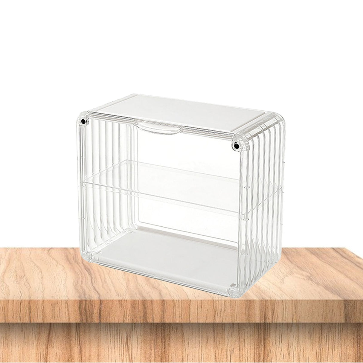 Figure Display Box Acrylic Blind Box Display Case Assemble Collectibles Box Dustproof Protection Showcase for Action Figure Small Size Transparent White