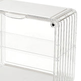 Figure Display Box Acrylic Blind Box Display Case Assemble Collectibles Box Dustproof Protection Showcase for Action Figure Small Size Transparent White - Low Angle