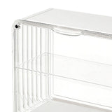 Figure Display Box Acrylic Blind Box Display Case Assemble Collectibles Box Dustproof Protection Showcase for Action Figure Small Size Transparent White - Extra Image