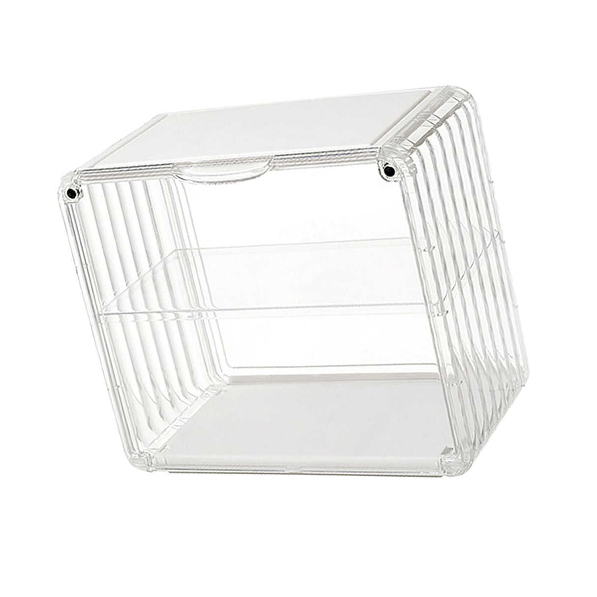 Figure Display Box Acrylic Blind Box Display Case Assemble Collectibles Box Dustproof Protection Showcase for Action Figure Small Size Transparent White