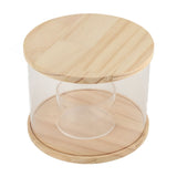 Action Figure Display Case Rotating Base Dustproof Waterproof Acrylic Action Figure Cabinet for Bedroom Office - Side View
