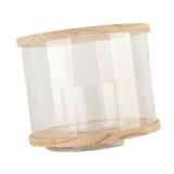 Action Figure Display Case Rotating Base Dustproof Waterproof Acrylic Action Figure Cabinet for Bedroom Office - Rear View