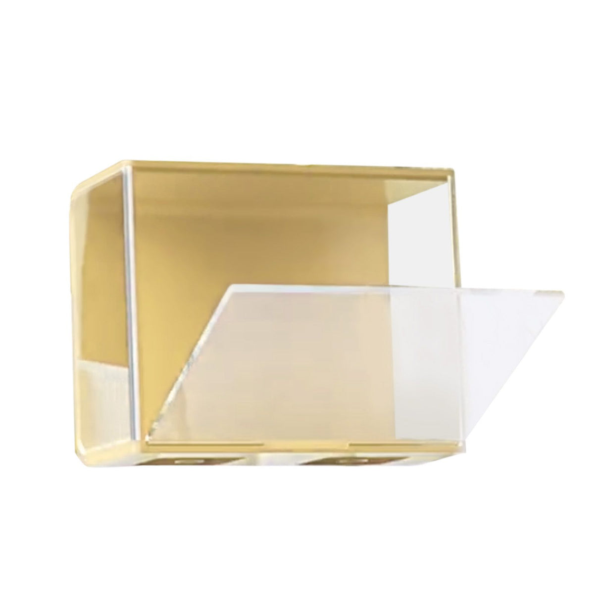 Doll Display Case ABS Transparent Stackable Clear Display Box Toy Storage Stand for Mini Figures Collectibles Large Yellow
