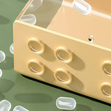 Doll Display Case ABS Transparent Stackable Clear Display Box Toy Storage Stand for Mini Figures Collectibles Large Yellow