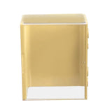 Doll Display Case ABS Transparent Stackable Clear Display Box Toy Storage Stand for Mini Figures Collectibles Large Yellow