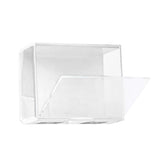 Doll Display Case ABS Transparent Stackable Clear Display Box Toy Storage Stand for Mini Figures Collectibles Large White