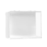 Doll Display Case ABS Transparent Stackable Clear Display Box Toy Storage Stand for Mini Figures Collectibles Large White