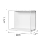 Doll Display Case ABS Transparent Stackable Clear Display Box Toy Storage Stand for Mini Figures Collectibles Large White