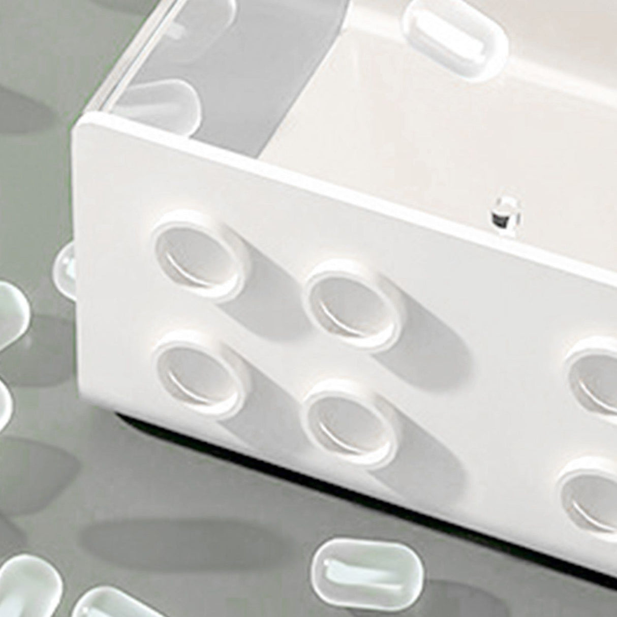 Doll Display Case ABS Transparent Stackable Clear Display Box Toy Storage Stand for Mini Figures Collectibles Large White