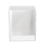 Doll Display Case ABS Transparent Stackable Clear Display Box Toy Storage Stand for Mini Figures Collectibles Large White