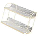 Transparent Double Layer Storage Rack Desktop Cosmetic Storage Rack Accessories Organizer for Bedroom