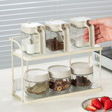 Transparent Double Layer Storage Rack Desktop Cosmetic Storage Rack Accessories Organizer for Bedroom