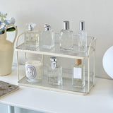 Transparent Double Layer Storage Rack Desktop Cosmetic Storage Rack Accessories Organizer for Bedroom